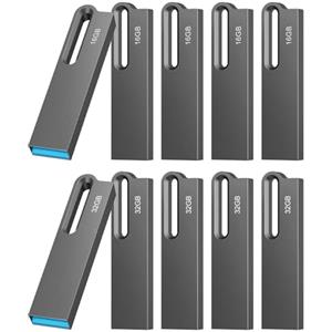 JOIOT Chiavetta USB 32 GB 10 Pezzi Pennetta USB 3.0 Pen Drive Impermeabile USB Flash Drive Chiavette Memoria USB Stick per Computer Laptop MacBook Windows