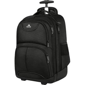 MATEIN Zaino Trolley Porta PC 18", Bagaglio a Mano con Ruote, 45L | Base Impermeabile e Rinforzata, Spallacci a Scomparsa, Multitasche, per Viaggio, Aereo, Lavoro, Affari, Scuola e Università