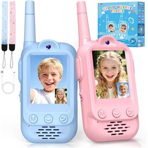 iKidiki Giochi Bambini 3 4 5 6 7 8 Anni, Walkie Talkie Bambini Ricaricabili Idee Regalo Bambino Bambina 3-8 Anni Gioco Bimbo Bimba 3-8 Anni Maschio Walky Talky Giocattoli Bambino