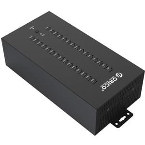 ORICO Industrial USB Hub 2.0, Hub USB a 30 Porte con Potenza di 300 W, Guscio in Metallo, Trasmissione Dati ad Alta Velocità