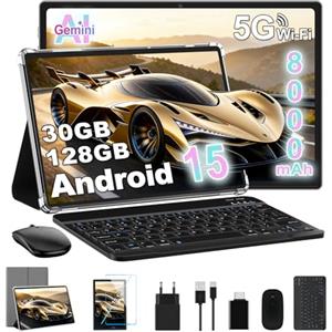 Dghrti Tablet 10 pollici, Batteria 8000mAh, Widevine L1, Con Tastiera, Grigio