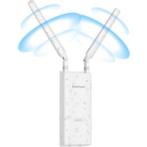 BrosTrend AX3000 Ripetitore WiFi Esterno Potente WiFi-6 Outdoor PoE Gigabit | Dual Band 5GHz 2402Mbps + 2.4G 574Mbps Extender WiFi IP65 Lunga Distanza con Adattatore PoE Passivo, Supporta 128 dispositivi