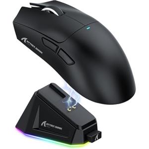 ATTACK SHARK X11 Gaming Mouse with Magnetic Charging Dock, PixArt PAW3311 Gaming Sensor, BT/2.4G Wireless/Wired Gaming Mouse, 22000 DPI, Office Mice Gamer Mice for Win11/Xbox/PS/Mac (Black)