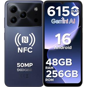 DOOGEESmart Note 56 Plus Smartphone Android 16, 48GB+256GB Cellulari, 50MP+8MP, 6150mAh Telefono Cellulare, 6.56" 90Hz Octa-Core Telefoni, Fingerprint/Face ID/4G Dual SIM/Widevine L1/NFC - Viola