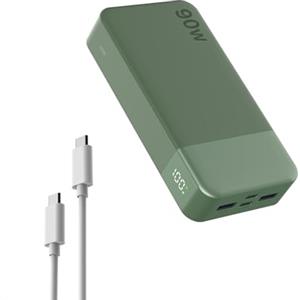 NOBIS 90W Power Bank 20000mAh con Ricarica Rapida per Laptop | Fast Charging Powerbank con 4 Porte (2C+2A) Display LED, Compatibile con Notebook, Tablet, Smartphone e Steam Deck