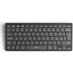 Inateck Tastiera iPad Bluetooth Ultrasottile 3 Canali, Design Ergonomico | Tasti grandi, compatibile con iPad, Windows, Android, iOS e sistemi principali, QWERTY Layout, Grigio