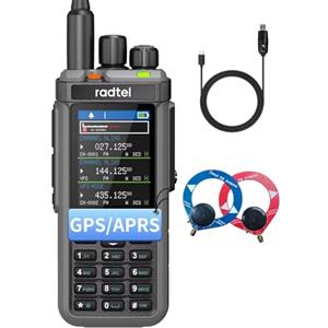 Radtel RT-880G GPS APRS 10w radioamatore walkie talkie radio CB portatile 1024 canali HF SSB Rx con ripetitore cross-band, display a colori da 2,4 pollici con cavo di programmazione Antenna SW/MW