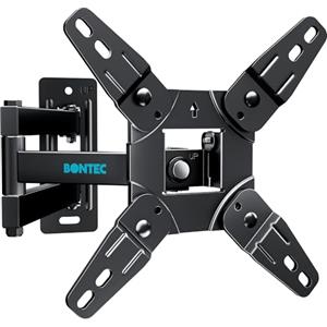 BONTEC Supporto TV Parete13-42 Pollici, Staffa TV Universale per LCD/LED con Braccio Girevole Inclinabile e Rotazione 360°, Porta TV Estensibile Salvaspazio 400 mm,VESA 200x200,fino a 20 Kg