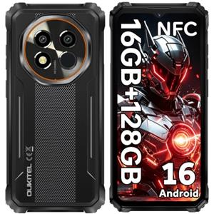 OUKITEL G6 Android 16 Rugged Smartphone 10600mAh, 16GB+128GB Cellulare | 6,52 Pollici Telefono Indistruttibile, Fotocamera 64MP, Impermeabile IP68/IP69K, 4G Dual SIM/OTG/NFC/Face ID/Fingerprint/GPS