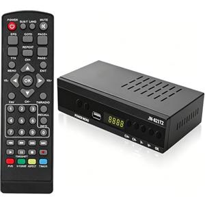XILANHUA Decoder digitale terrestre 2026 - Ricevitore Digitale Terrestre DVB-T2 H.265 Full HD 1080p, Funzione PVR, Porte USB, HDMI e SCART, Tuner TV Digitale Terrestre Set-Top Box
