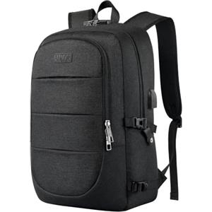 AMBOR 18,4'' Zaino da Viaggio, PC Portatile con Porta USB di Ricarica | Resistente All'Acqua Antifurto zaino uomo Con Scomparto Per Notebook, portatile zaino viaggio Per Lavoro, Studio, Volo