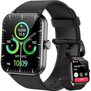 Blackview Smartwatch Uomo Donna, Effettua e Rispondi alle Chiamate,1,85'' Orologio Intelligente Fitness,Cardiofrequenzimetro, Monitoraggio del Sonno, Calcolatori per Android iOS