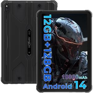 HOTWAV R8 Rugged Tablet 10.1 pollici Android 14 Tablet PC Robusto | 10800mAh Tablet 12GB+128GB 1TB Espandibile IP68/69K Tablet Impermeabile 13MP 4G Dual SIM 5G WiFi Face ID/OTG/GPS