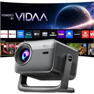 Blackview Proiettore 4K 2026, 1000 ANSI Lumens con Sistema Vidaa Smart TV | Auto Focus & 6D Keystone, HDR10/HLG, Audio Dolby, Bluetooth/WiFi, AirPlay2, Rotazione 360° PTZ, per Casa/Esterno