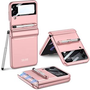 Coque Galaxy Z Flip 3 - Custodia pieghevole con cerniera per Samsung Galaxy Z Flip 3 5G, protezione schermo temperato con porta penna, custodia pieghevole per telefono per Samsung Galaxy Z Flip 3 5G,