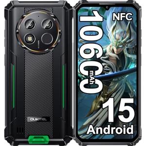 OUKITEL WP28E Rugged Smartphone 2026-10600mAh Telefono Indistruttibile | 16GB+64B/1TB Smartphone Rugged, 6.52" Celluare Antiurto, 13MP Cellulare Impermeabile, Android 15/4G Dual SIM/OTG/NFC, Verde