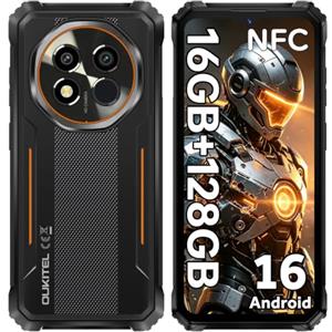 OUKITEL G6 Android 16 Rugged Smartphone 10600mAh, 16GB+128GB Cellulare | 6,52 Pollici Telefono Indistruttibile, Fotocamera 64MP, Impermeabile IP68/IP69K, 4G Dual SIM/OTG/NFC/Face ID/Fingerprint/GPS