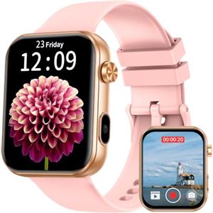 TAOPON Orologio Smartwatch Donna con Videocamera Foto: 1.91" Dynamic Quadrante Smart Watch per Cuffie Bluetooth Chiamate Musica Funzioni con Sonno Fitness Contapassi 256 MB di RAM Watches per IOS e Android
