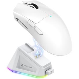 ATTACK SHARK X11 Gaming Mouse with Magnetic Charging Dock, PixArt PAW3311 Gaming Sensor, BT/2.4G Wireless/Wired Gaming Mouse, 22000 DPI, Office Mice Gamer Mice for Win11/Xbox/PS/Mac (White)