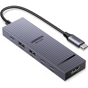 UGREEN Revodok Pro 106 Hub USB C 3.2 Gen 2 10Gbps Multiporta | Adattatore Type C HDMI 4K 60Hz, PD 100W, 4 Porte USB 2A2C, Compatible con MacBook Pro Air Neo Phone Tablet Steam Deck