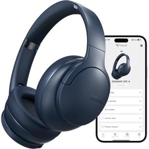 DOQAUS Cuffie Bluetooth Over Ear,90 Ore Di Autonomia,Blu Navy | Bluetooth 5.4,Microfono Integrato,9 Modalità EQ,Audio HiFi,Microfono Integrato Per Lavoro,Viaggio E Musica