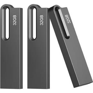 JOIOT Chiavetta USB 32 GB 3 Pezzi Pennetta USB Chiavetta USB 2.0 Pen Drive Impermeabile USB Flash Drive Chiavette Memoria USB Stick per Computer Laptop MacBook Windows