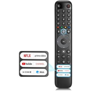 Loutoc Universale-Telecomando-per-TCL-Smart-TV, Télécommande vocale pour TCL TV | RC833 Telecomando di ricambio per TV TCL Google/Android, 6 scorciatoie, ricerca vocale, materiale ABS