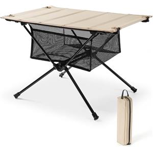 KUOGAS Tavolo Campeggio - Tavolo da Campeggio Pieghevole con Rete di Stoccaggio | Borsa di Trasporto | Piccolo & Ultra-Leggero (60 x 40 x 39,5 cm) | Ideale per Esterno, Barbecue, Pesca & Escursionismo