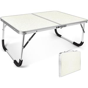 Aomig Tavolo da Campeggio Pieghevole 61x41x27cm, Tavolo da Picnic in Alluminio, Tavolini Pieghevoli a Valigetta con Maniglia per Barbecue, Pesca e Festa