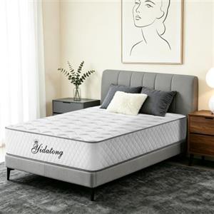 YIDATONG Materasso 90x200 cm, Altezza 26 cm, Schiuma Memory e Molle Insacchettate, Elevato Rimbalzo, Alta Densità, Allevia i Dolori alla Schiena, Sonno Silenzioso e Profondo, Traspirante, Medio Fermo