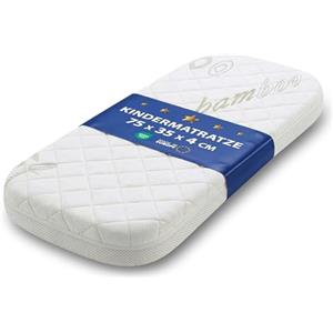 Totsy Baby materasso culla 35×75 cm per navicella & carrozzina Oeko-Tex | 35 x 75 co-sleeping neonato bebè lettino passeggino ovale lattante materasso navicella traspirante riposo