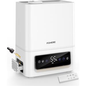 FOHERE Umidificatore Ambiente 6L con Igrostato, 28dB Silenzioso Modalità Notte | Serbatoio 6L Top-Fill, fino a 60 ore di autonomia, nebulizzatore per piante e camera da letto, facile da pulire, per bambini