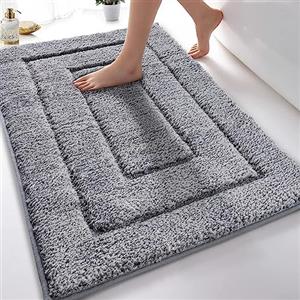 DUNSOO Tappeto Bagno, Tappeto Bagno Antiscivolo, 50 x 80 cm Tappeti Bagno Shaggy Tappetino Bagno Lavabile in Lavatrice per Vasca, Doccia e Bagno