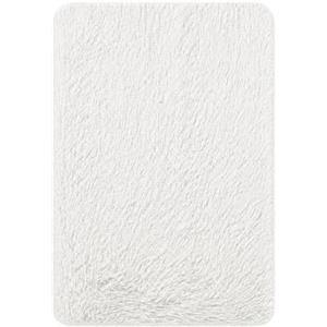 VKZ Tappeto Salotto Moderno 50 x 80 cm, Tappeto Grande Salotto a Pelo Lungo, Morbido e Antiscivolo, Tappeto Salotto Lavabile in Lavatrice, per Camera da Letto e Cameretta,BIANCO