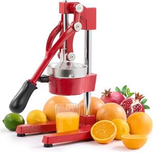 CO-Z Spremiagrumi Manuale Professionale Spremi Melograno Arancio Spremiagrumi a Leva Acciaio per Casa, Ristorante, Bar (rosso)