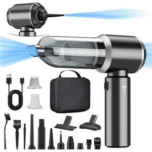 Qeensun Aspirabriciole Senza Fili, Aspirapolvere Auto, 2 in 1 Mini Aspirapolvere per Auto Potente,18000 PA Senza Fili, Aspirapolvere Potente, Cucina, PC, Divano, Ufficio, Casa e Animali Domestici