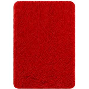 VKZ Tappeto Salotto Moderno 50 x 80 cm, Tappeto Grande Salotto a Pelo Lungo, Morbido e Antiscivolo, Tappeto Salotto Lavabile in Lavatrice, per Camera da Letto e Cameretta,ROSSO