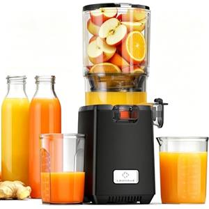 LINKChef Estrattore Frutta E Verdura 250W Slow Juicer Estrattore Di Succo A Freddo Con Ampia Imboccatura 130 Mm Per Frutta E Verdura Intera 1,8 L Capacità Familiare Facile Da Pulire Senza BPA