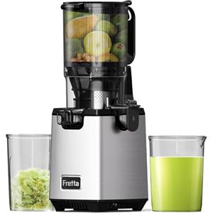 Fretta Estrattore di succo a masticazione lenta, 250 W, bocca da 135 mm | Tecnologia a freddo, preserva nutrienti, gestisce frutta/verdura intera, alta resa, facile pulizia, inversione auto