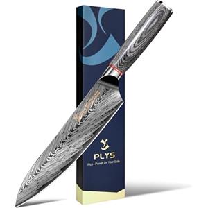 Plys Nero Coltello Da Cucina Professionale Affilato: Coltello Da Cucina Giapponese Coltello Da Cucina In Acciaio Inox Coltello Da Verdura Manico In Legno Uomini Regali