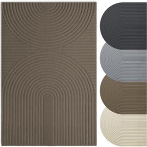 Twinzen - Zerbino Ingresso Esterno e Interno Oeko-Tex 40x60 cm - Zerbino Assorbente, Antiscivolo e Lavabile in Lavatrice, Marrone