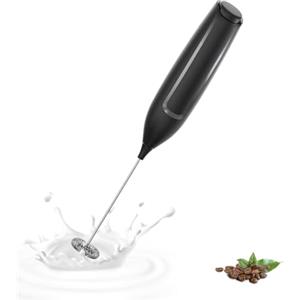 JIMYIU Montalatte Elettrico, Mini Frusta in Acciaio Inox per Caffè e Cappuccino | Motore potente, frusta in acciaio inossidabile senza BPA. Ideale per latte, matcha, cioccolata calda e frullati proteici