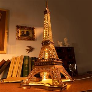 Rolife Puzzle 3D Torre Eiffel - Puzzle in legno 3D per adulti - Regalo decorativo da scrivania per adolescenti e adulti