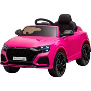 HOMCOM Macchina Elettrica per Bambini 3-5 Anni Audi RS Q8 Autentica 6V Rosa | 1.5-3km/h Auto Elettrica per Bambini con 2 Motori, Telecomando, Fari, USB, Bluetooth, Musica