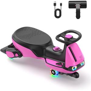FanttikRide N10 Classic Macchina Elettrica per Bambini, Mop Rimovibile | Pedale, Ruote Luminose, Ricarica Type-C, Bluetooth, Sistema Antiribaltamento, per Bambini 3+ Anni, Portata 68 kg