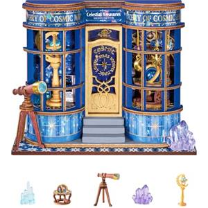 Rolife Miniature Casa Magic Astronomy Shop, 85 pezzi Kit Casa in Miniatura DIY, Modellismo da Costruire Adulti Casa delle Bambole in Legno Puzzle 3D Nessun collante necessario