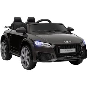 HOMCOM Macchina Elettrica per Bambini 3-5 Anni 12V Licenza AUDI TT Nero | 3Km/h, Auto Elettrica per Bambini, 2 Motori, Telecomando 2.4G, Clacson, Musica, Fari LED