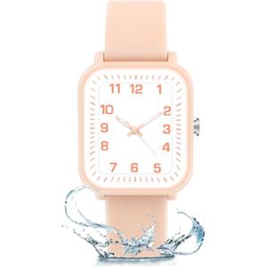 GUUMUXIN Orologio Analogico per Bambino Bambina, 30 Metri di Resistenza All'acqua per L'apprendimento Dell'orologio Cronografo con Cinturino in TPU Morbido, Orologio Sportivo per Bambini dai 4-12 Anni
