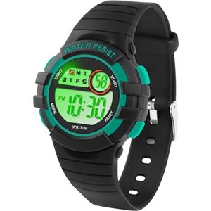 DTKID Orologio Digitale Bambino LED a 7 Colori, Orologio Bambino con Sveglia, Timer, Datario, Impermeabile Orologi per Bambini Sportivo da Esterno, per Ragazzi Ragazze e Adolescenti
