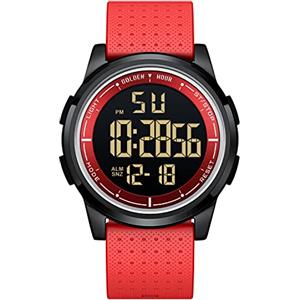 GOLDEN HOUR Ultra-Sottile Minimalista Sport Impermeabile Orologi Digitali Uomo con Display Ampio Angolo Cinturino in Gomma Orologio da Polso per Uomini Donne